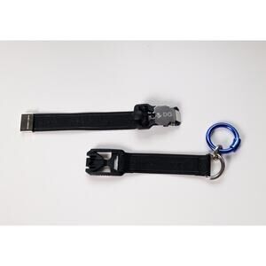 Dolce & Gabbana Black Logo Clip-on Ring Unique Duffle Key Chain / Bag Charm